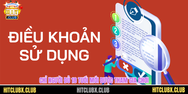 Chỉ người đủ 18 tuổi mới được tham gia chơi