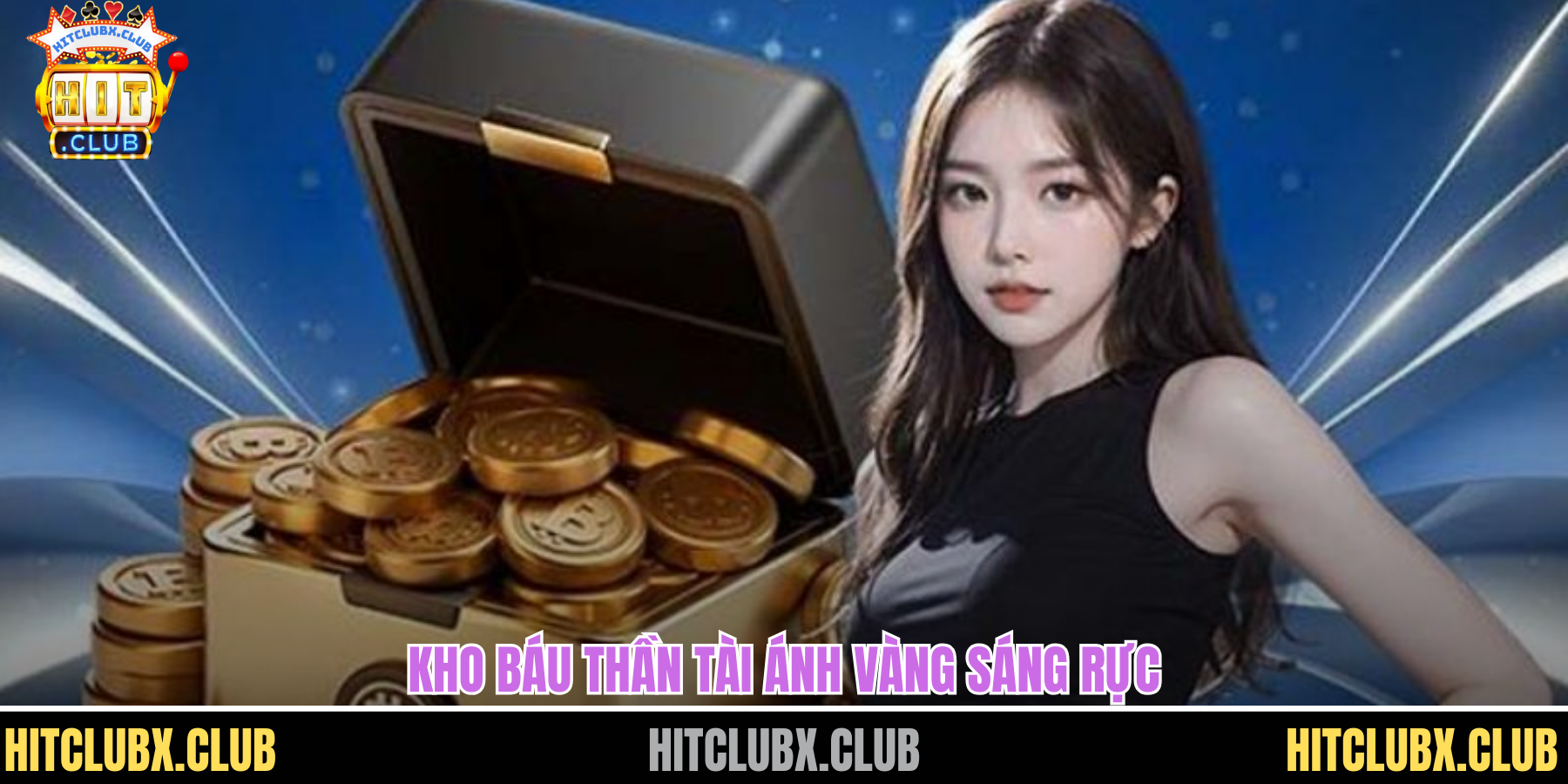 kho báu thần tài ánh vàng sáng rực